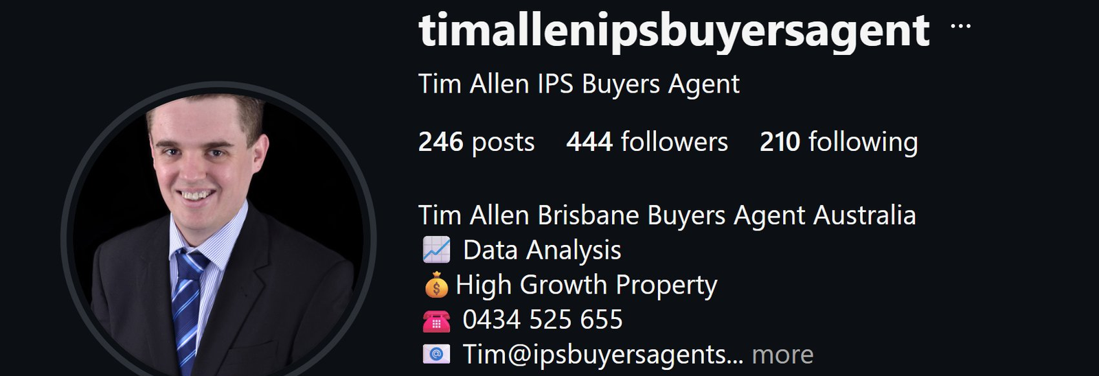 Tim Allen Instagram profile — IPS Buyers Agent